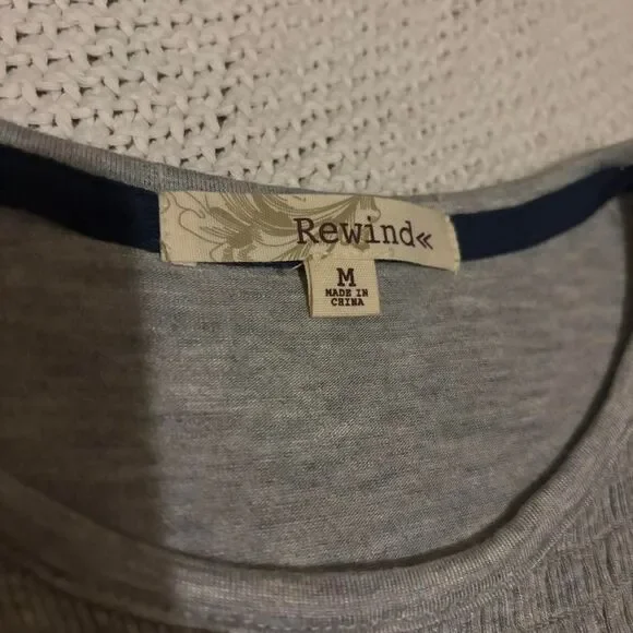 Rewind Women's Grey Shirt - Picture 6 of 7